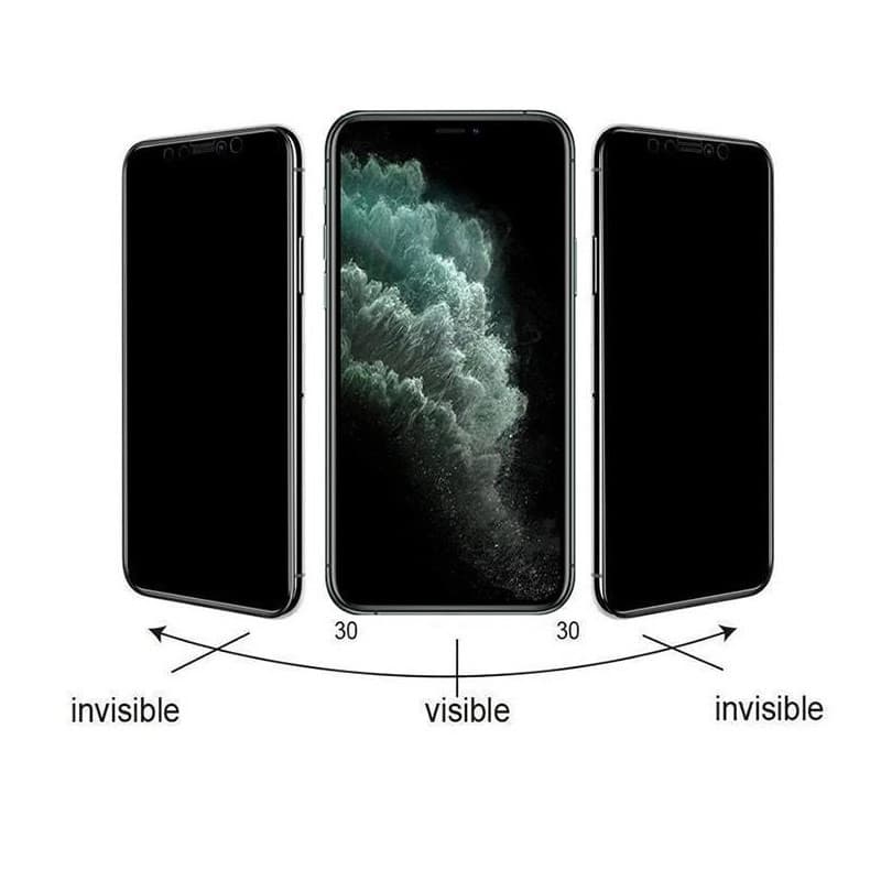 Folie de protectie Apple iPhone 15, Matte Privacy Ceramic, margini negre — 3