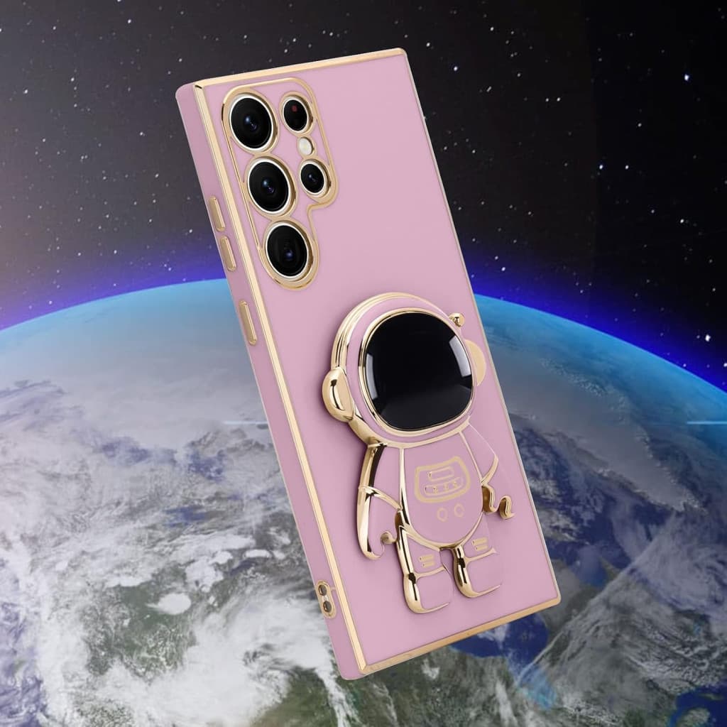 Husa Samsung Galaxy S24 Ultra, Astronaut Case, protectie camera, functie stand expunere, mov — 3