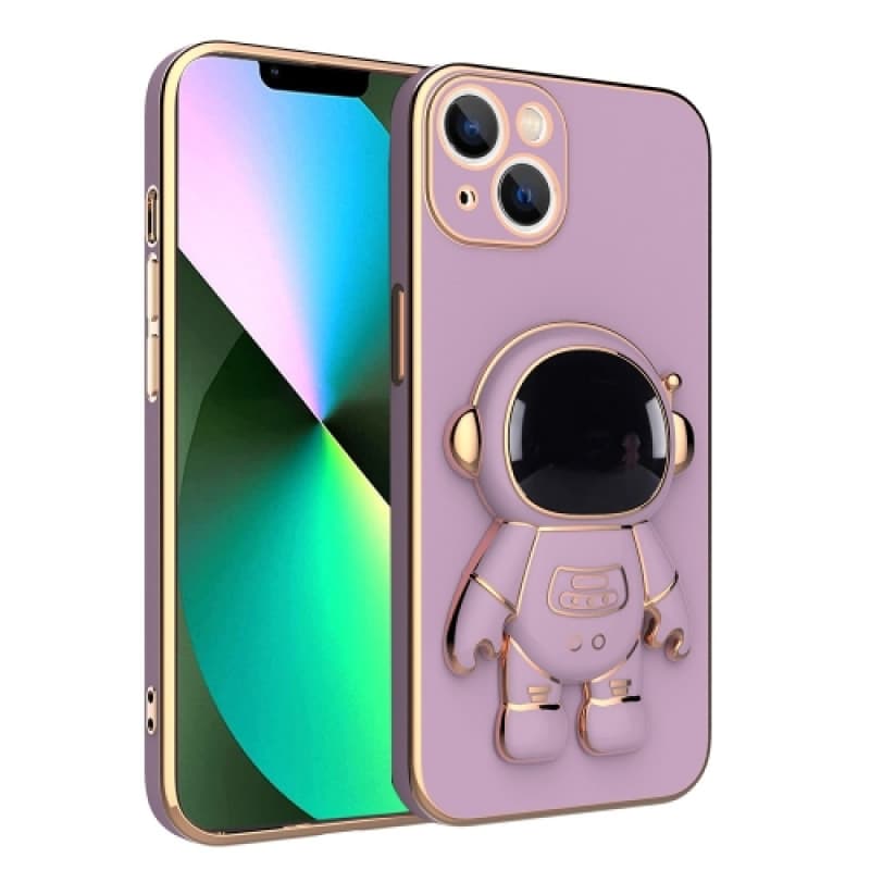 Husa Apple iPhone 15, Astronaut Case, protectie camera, functie stand expunere, roz — 2