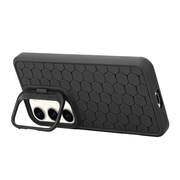 Husa Samsung Galaxy S24+ (S24 Plus), HoneyComb Bracket, functie stand, neagra — 3