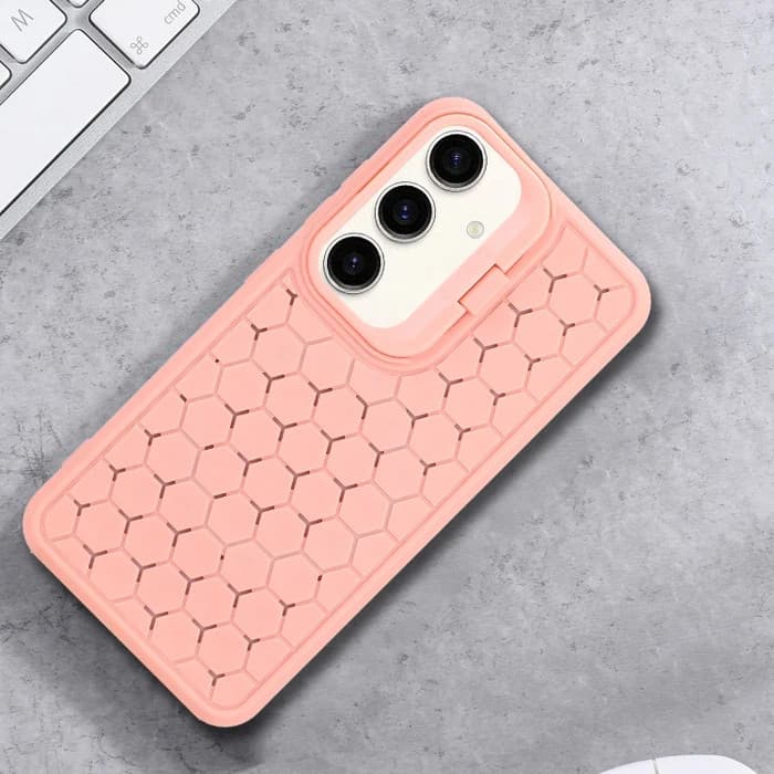 Husa Samsung Galaxy S24+ (S24 Plus), HoneyComb Bracket, functie stand, roz pal — 2