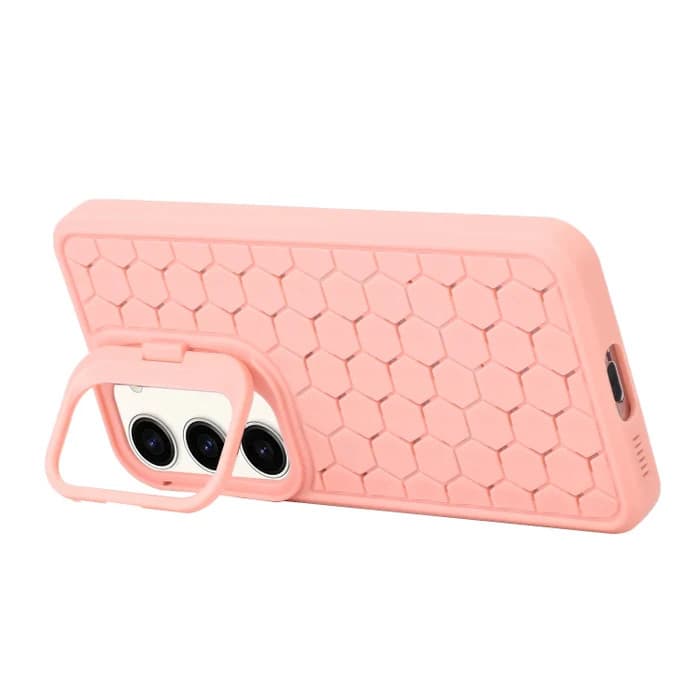 Husa Samsung Galaxy S24+ (S24 Plus), HoneyComb Bracket, functie stand, roz pal — 3