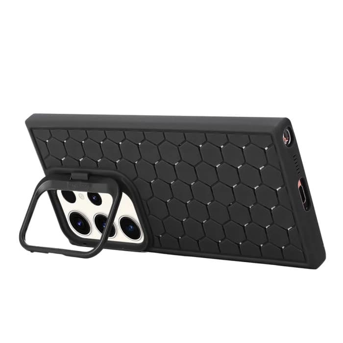 Husa Samsung Galaxy S24 Ultra, HoneyComb Bracket, functie stand, neagra — 3