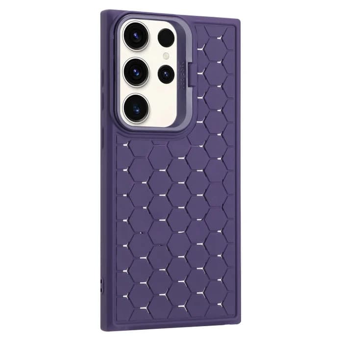 Husa Samsung Galaxy S24 Ultra, HoneyComb Bracket, functie stand, mov — 3