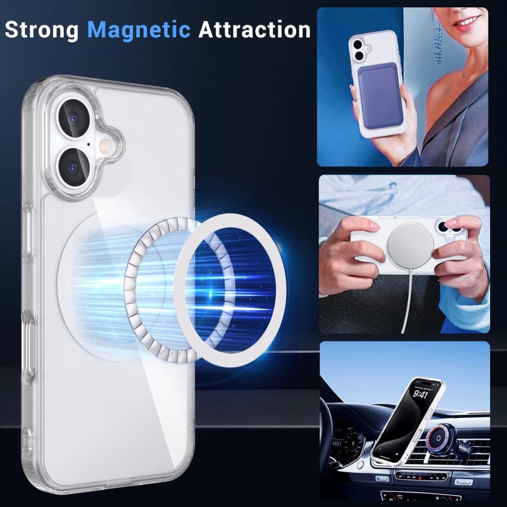 Husa protectie Apple iPhone 16 Plus, Magsafe, SnapOn, AntiDrop, Acryl+TPU, transparenta — 2