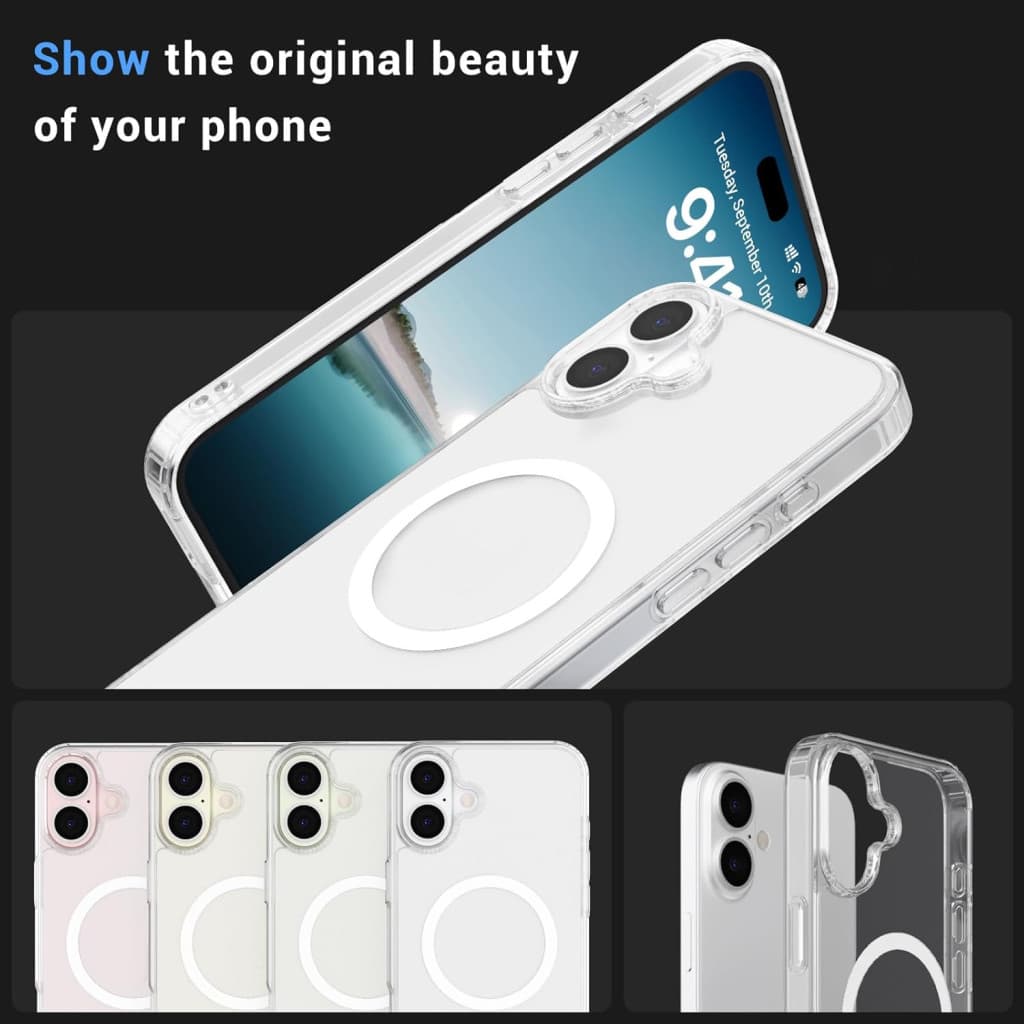 Husa protectie Apple iPhone 16 Plus, Magsafe, SnapOn, AntiDrop, Acryl+TPU, transparenta — 4