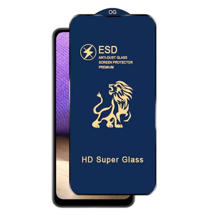 Folie Samsung Galaxy A15, ESD Super HD Glass, Anti-static, margini negre