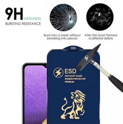 Folie Samsung Galaxy A15, ESD Super HD Glass, Anti-static, margini negre — 2