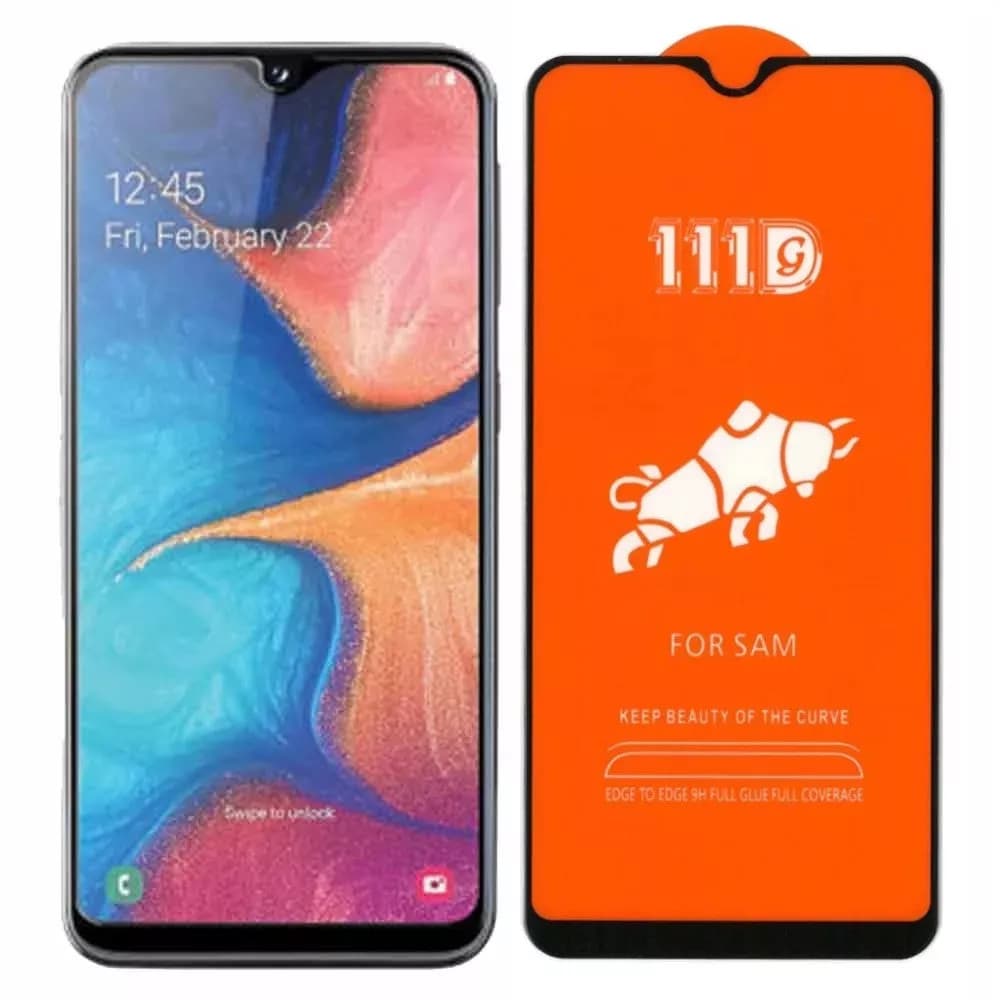 Folie de sticla Full Glue 111D pentru Samsung Galaxy A40, margini negre — 2