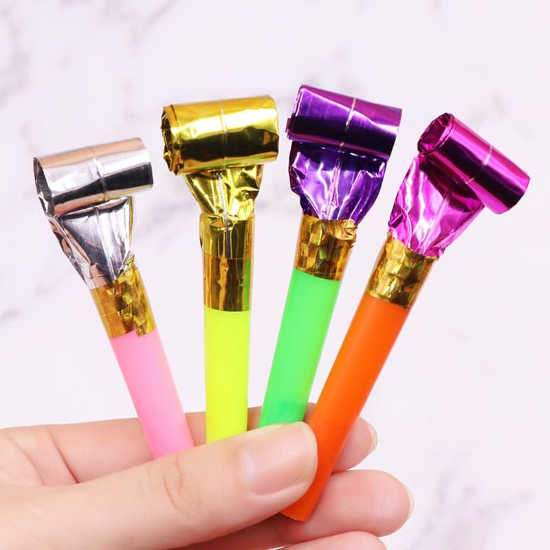 Set 6 Suflatori pentru Petrecere, Tematica Aniversare, 8 cm, Multicolore — 2