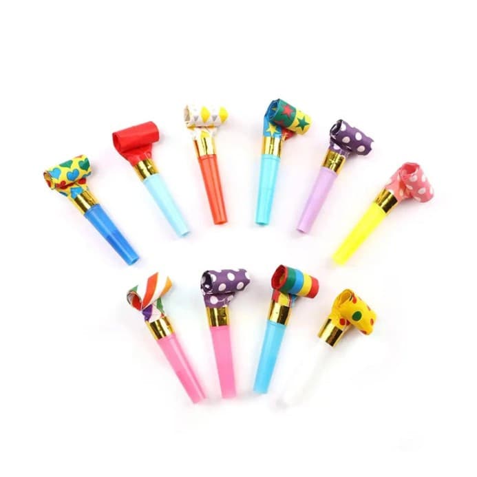 Set 6 Suflatori, pentru Petrecere, Tematica Aniversare, 8 cm, Multicolore cu Imprimeu — 3