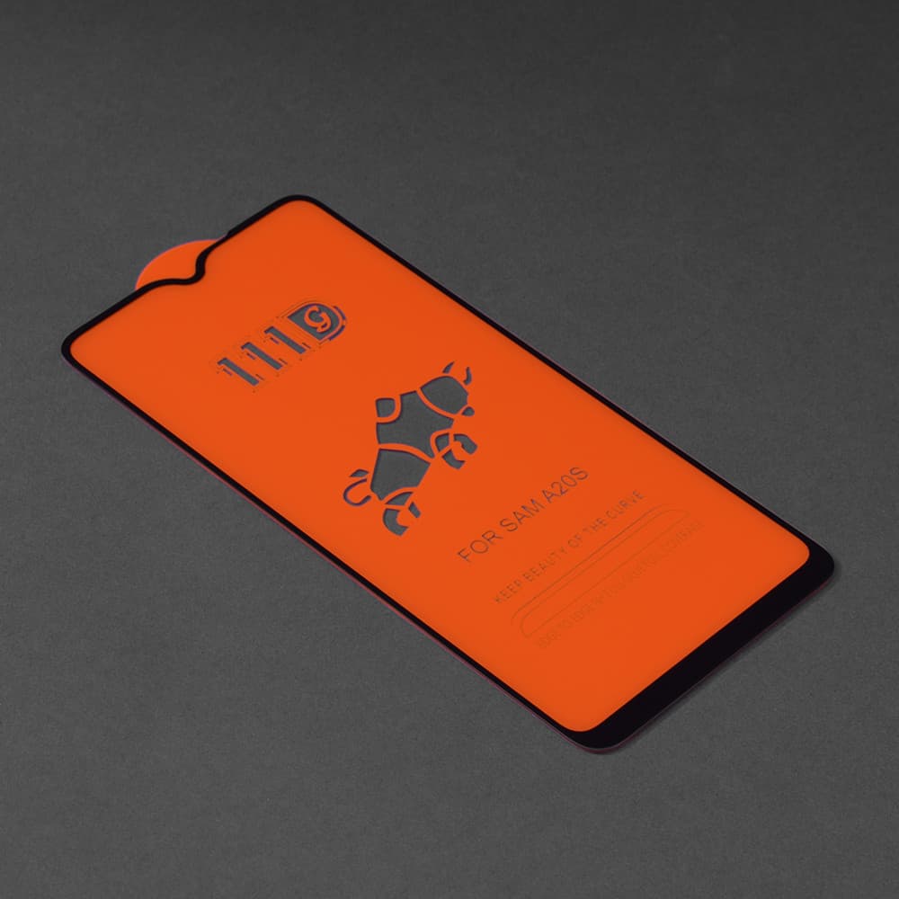 Folie de sticla Full Glue 111D pentru Samsung Galaxy A20s, margini negre — 2