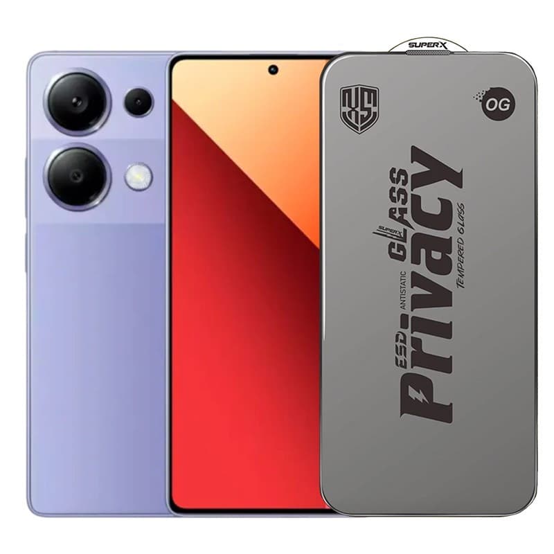 Folie de sticla Redmi Note 13 Pro, Full Glue Privacy, margini negre — 4