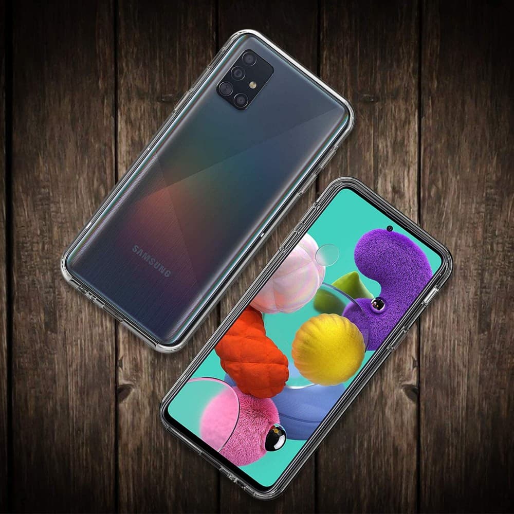 Husa protectie Samsung Galaxy A71 (fata + spate) Fully PC & PET 360°, transparenta — 7