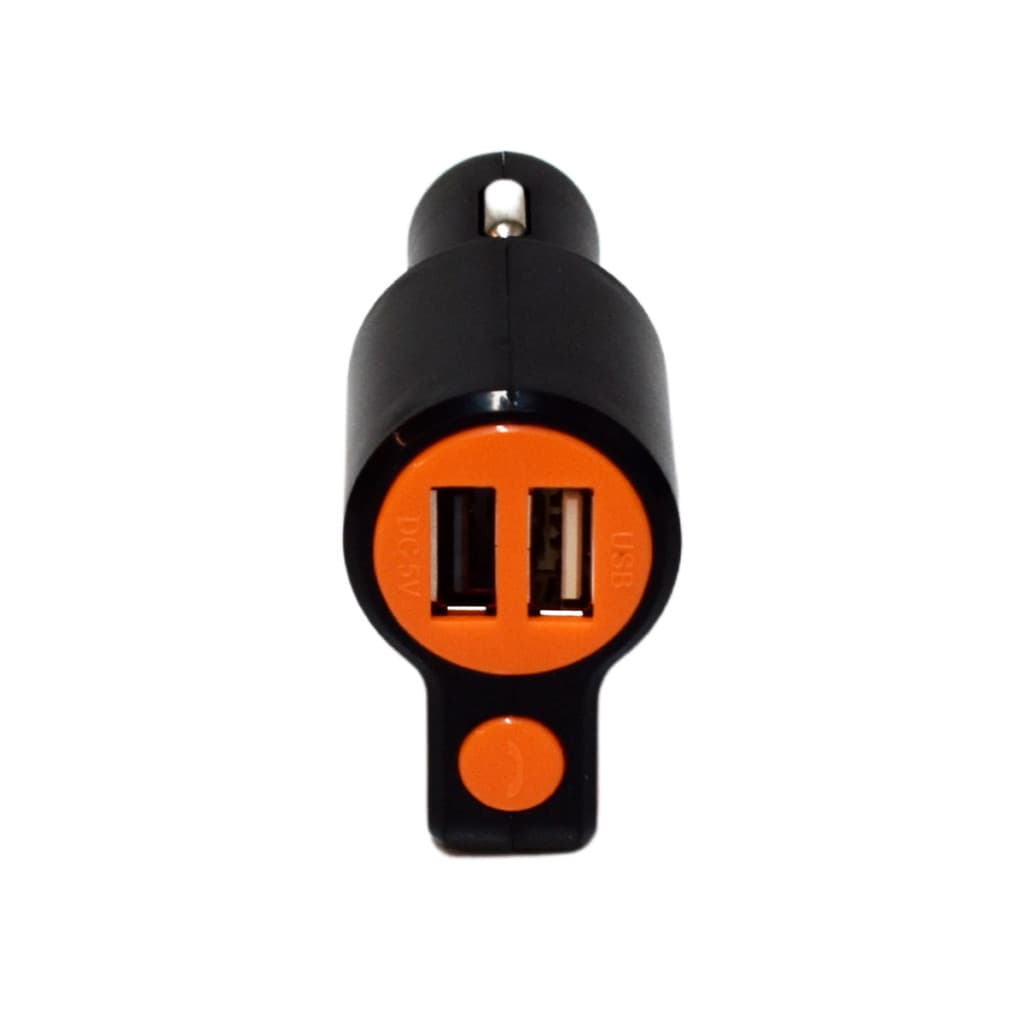 Modulator FM cu incarcare USB si Bluetooth Greatnice GTS-C905, 2 porturi USB, negru/portocaliu — 2