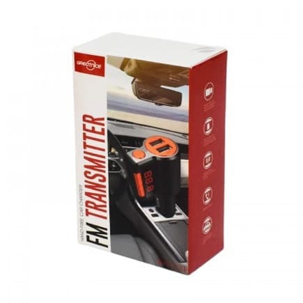 Modulator FM cu incarcare USB si Bluetooth Greatnice GTS-C905, 2 porturi USB, negru/portocaliu — 6