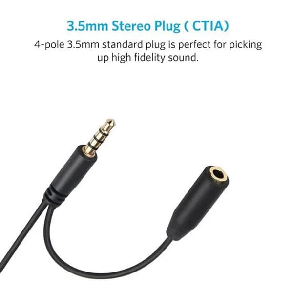 Microfon tip lavaliera cu clips, conector jack 3.5 mm — 3