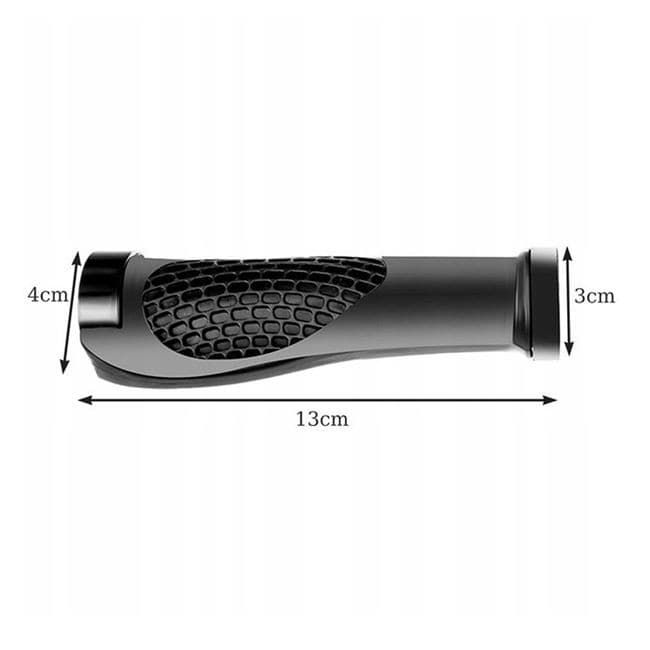 Manere negre premium pentru ghidon bicicleta, 13 x 4 cm, set 2 bucati — 2