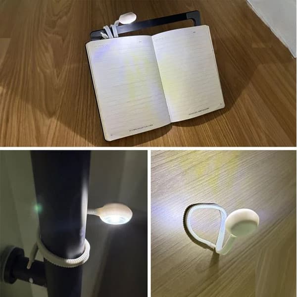 Lampa de citit LED, tip siret, lumina alba, Ø3 x 26 cm — 4