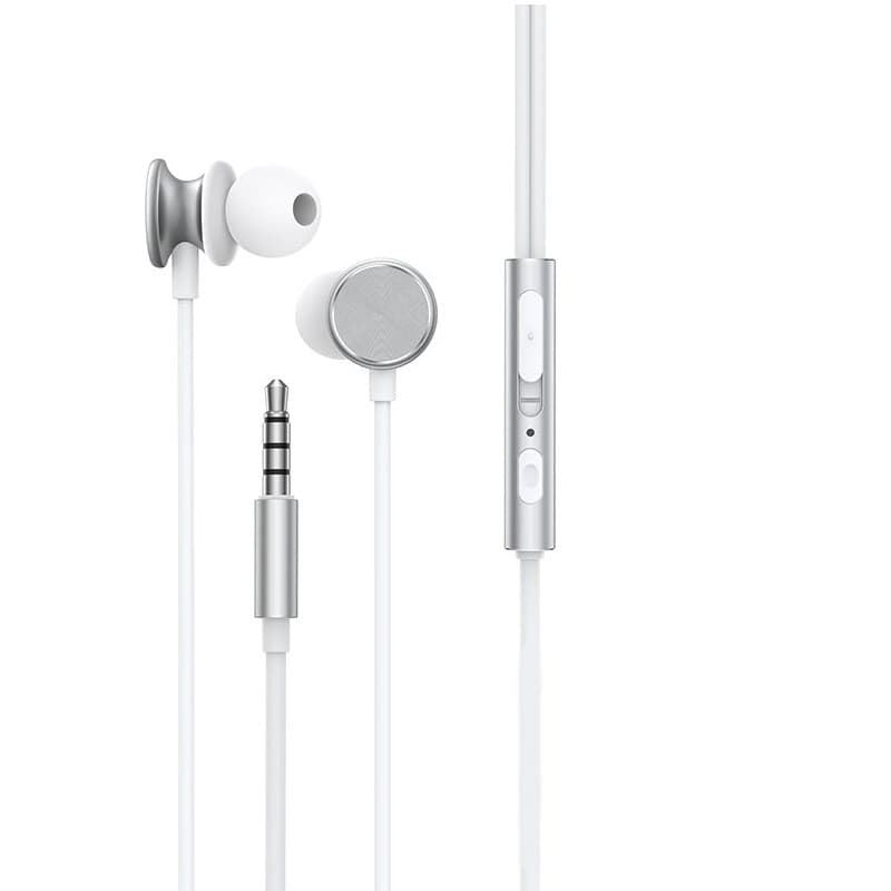 Casti audio cu microfon Joyroom JR-EW03, conector jack 3.5 mm, cablu 1.2 m, argintii — 2