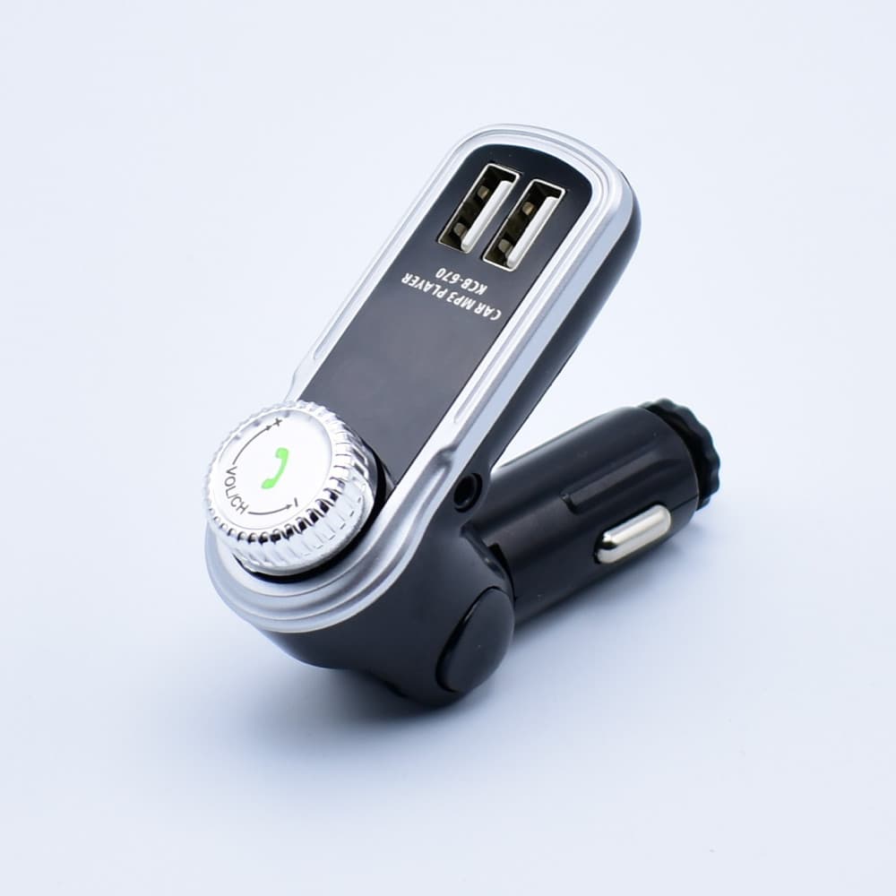 Modulator FM Kbroad KCB-670, Bluetooth, AUX, 2 porturi USB, handsfree, negru/argintiu — 4
