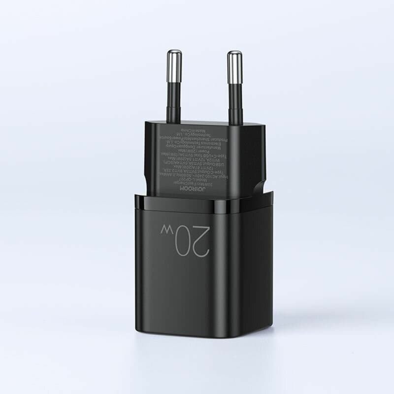 Incarcator casa Joyroom L-QP207, 20W, 1 x USB-C, 1 x USB-A, PD, QC 3.0, negru — 3