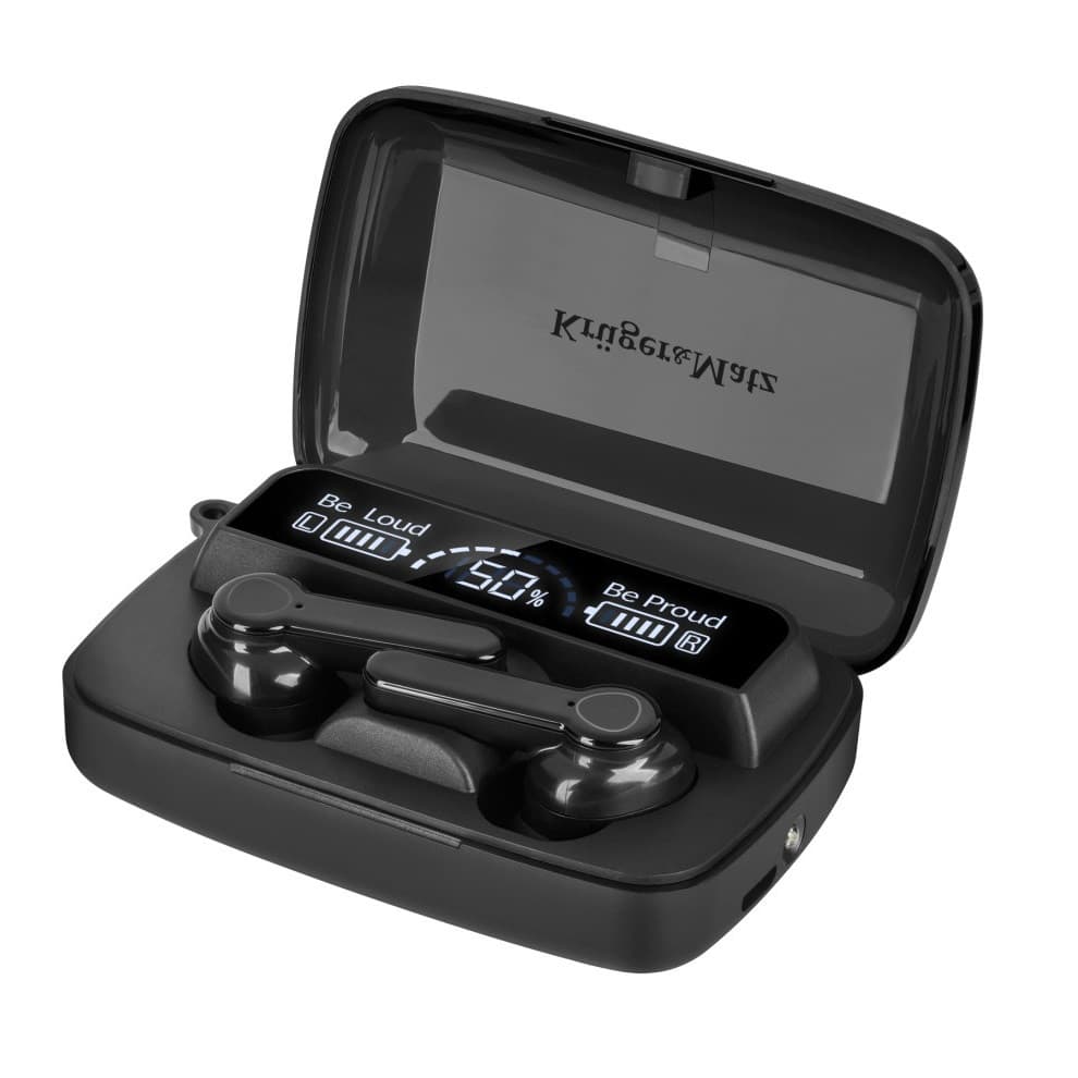Casti TWS (true wireless) Kruger & Matz M19, Bluetooth 5.3, touch control, negre