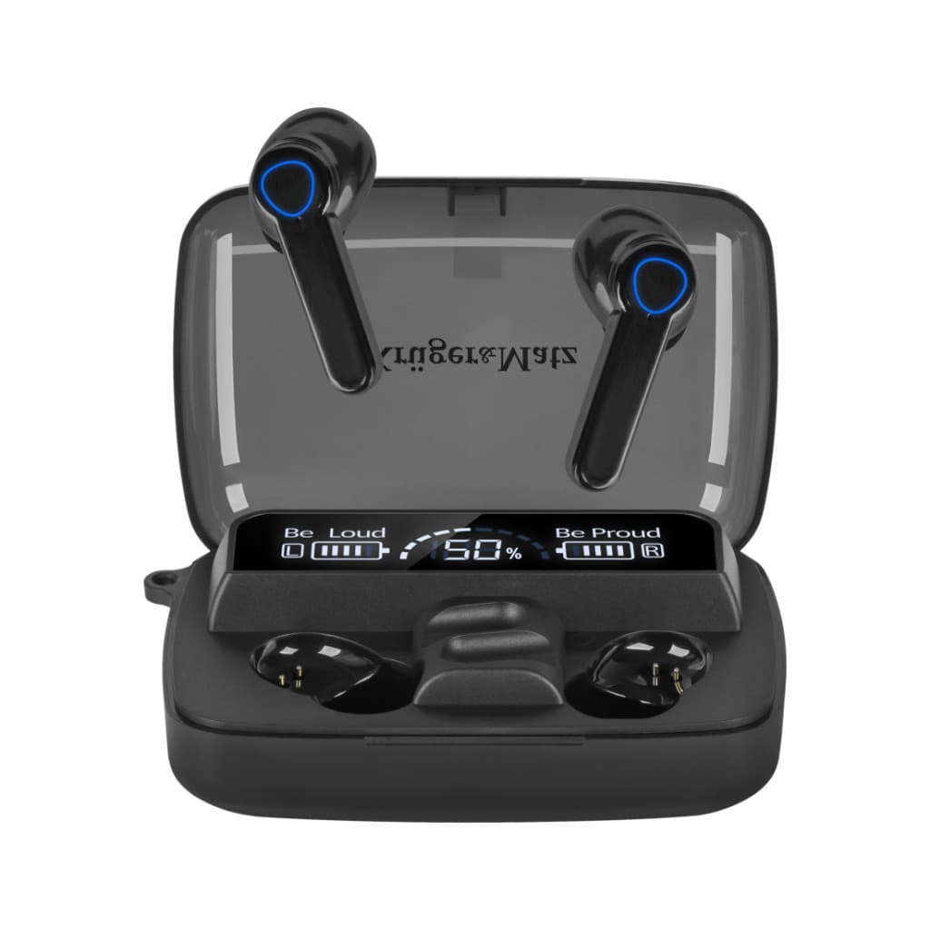 Casti TWS (true wireless) Kruger & Matz M19, Bluetooth 5.3, touch control, negre — 2