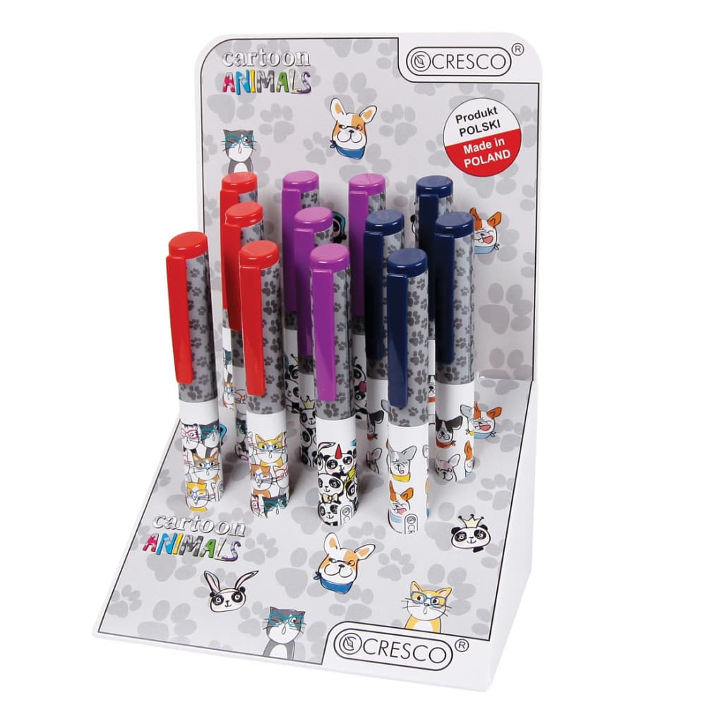 Stilou Cresco GoPen 202000-A, penita iridium, alimentare rezerve, corp plastic, model animale, capac mov — 2