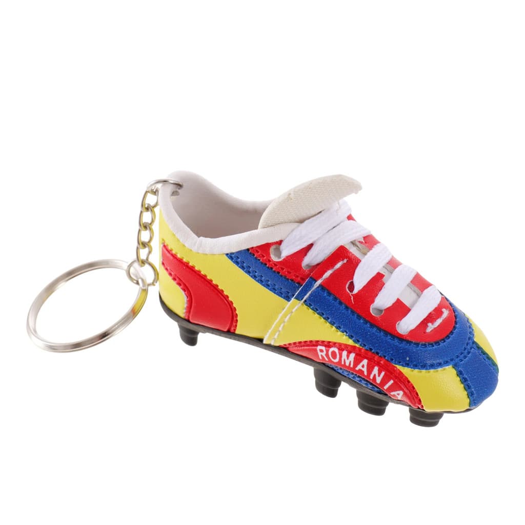 Breloc gheata de fotbal tricolor ROMANIA — 2