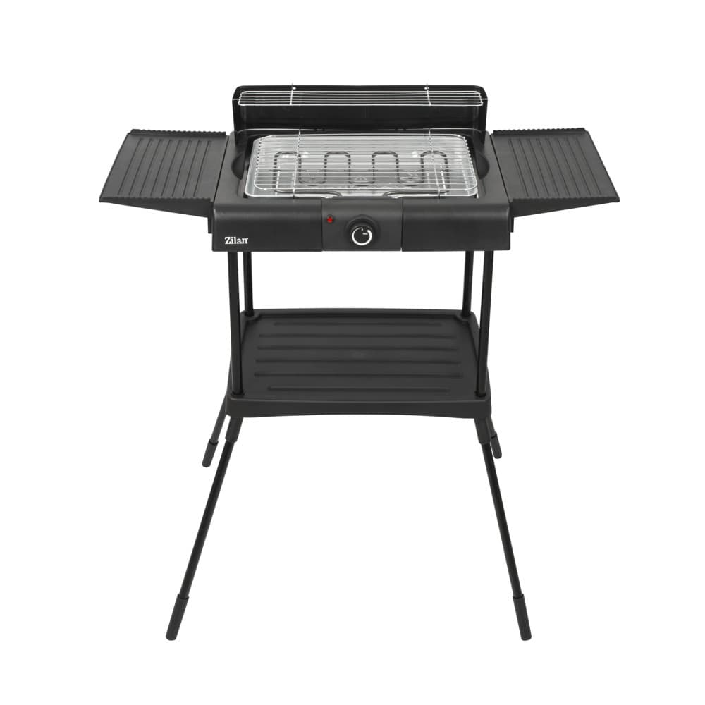 Gratar electric cu picior ZİLAN ZLN-3789, 2400 W, termostat reglabil, negru — 2