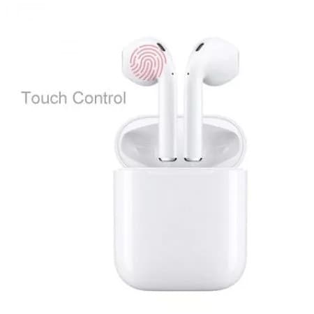 Casti wireless i11, TWS, Bluetooth 5.0, microfon, touch control, albe — 2
