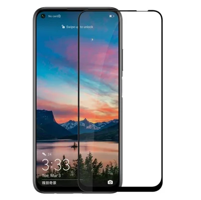 Folie sticla Huawei P40 Lite E, Full Glue Glass, margini negre
