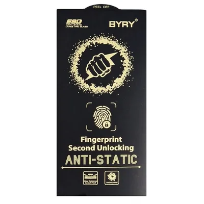Folie sticla Samsung Galaxy S25, BYRY Antistatic ESD, deblocare amprenta, margini negre