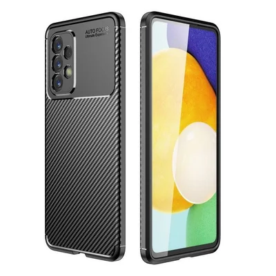 Husa Carbon Fiber pentru Samsung Galaxy A33 5G, aspect carbon, neagra