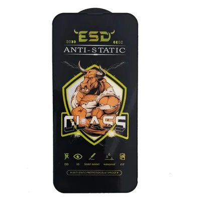 Folie sticla Apple iPhone 14, Full Glue Bull Antistatic, ESD, margini negre