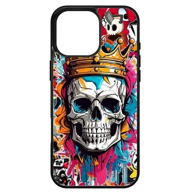 Husa protectie Apple iPhone 16 Pro Max, Colorful Aluminium TPU, design Skull 1