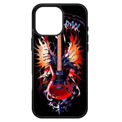 Husa protectie Apple iPhone 16 Pro Max, Colorful Aluminium TPU, design Rock Guitar