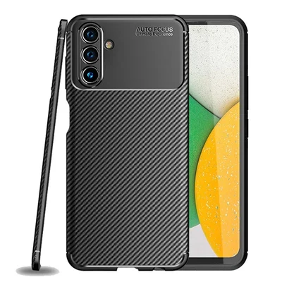 Husa Carbon Fiber pentru Samsung Galaxy A36, aspect carbon, neagra