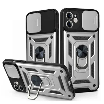 Husa Honor 200 smart, Camshield Armor, inel sustinere, protectie camera, argintiu