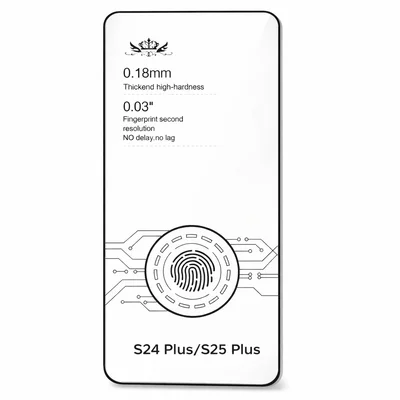 Folie sticla Samsung Galaxy S24 Plus, Full Glue, deblocare amprenta, premium, 0.18 mm, margini negre